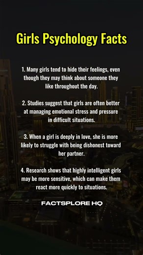 4 Girls Psychology Facts That Will Surprise You | How Girls Really Think (FACTSPLORE)