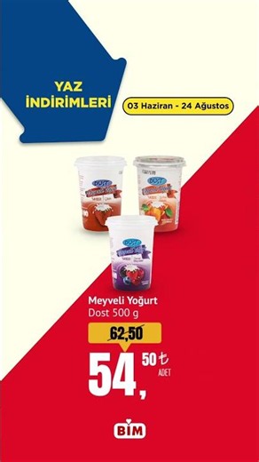 03 Haziran - 24 Ağustos İndirimli Ürünler | BİM