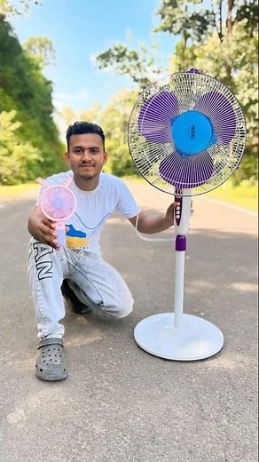 Mini Fan VS Big Fan Unboxing & Testing 💨🔥#shorts
