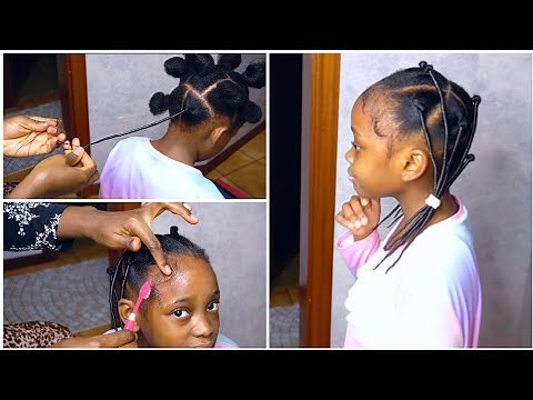 How To Do A Simple African Threading Hairstyle with Rubber Threads | FANTASTIC FAVOUR #naturalhair
