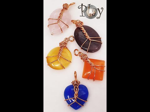 Twisted wire | Pendant | How to simply wrap stones | Cabochon @LanAnhHandmade 755 #Shorts