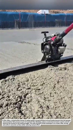 Power Screed Concrete Leveling Technique | Fast and Accurate Floor Finishing Method.