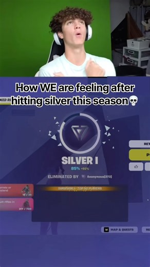 How WE are feeling after hitting silver💀 #fotnite #gaming #shorts #fyp #viral