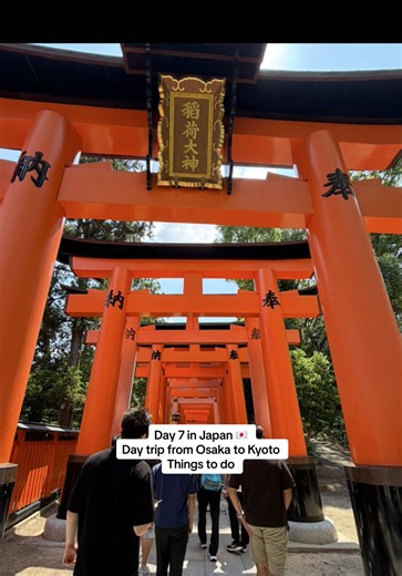 Day trip from Osaka to Kyoto ⛩️✨ Just a short train ride from Osaka, but a completely different world. 🇯🇵⛩️🌸 Things to do in Kyoto • Walk through the endless torii gates at Fushimi Inari Shrine • Explore the historic geisha district of Gion • Stroll the charming streets of Higashiyama (Ninenzaka and Sannenzaka) • See the Yasaka Pagoda • Sample local specialties at Nishiki Market • Enjoy Kyoto's beautiful temples, pagodas, and traditional architecture #kyoto #daytrip #osaka #thingstodo #creato
