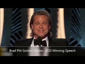Brad Pitt Golden Globes 2020 Winning Speech