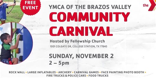 YMCA and Fellowship Church to hold free Community Carnival on Sunday