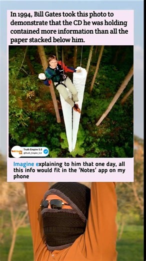 Bill Gates Sat on a Mountain of Paper to Prove One Tiny CD