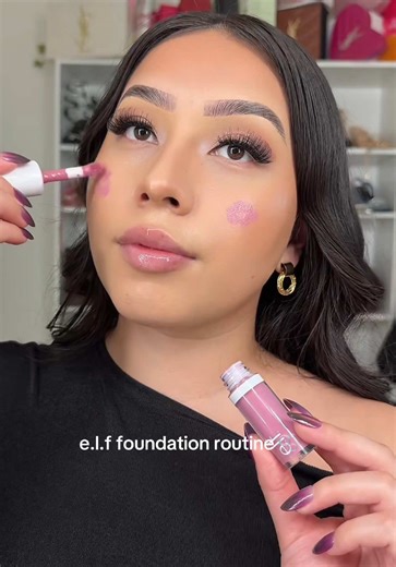 My e.l.f foundation routine >> 😍✨ #elf #elfmakeup #makeup #foundation #basemakeup