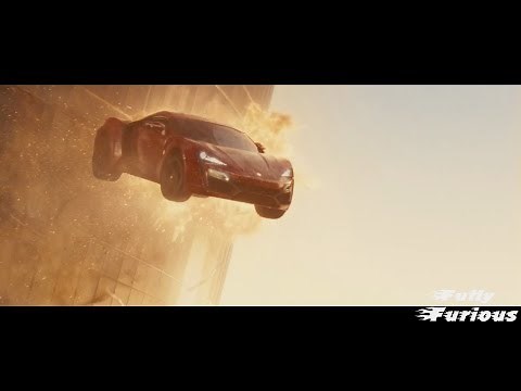 Furious 7 (2015) Car jump from building to building scene Hd