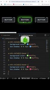 🔘 CSS Modern Button Design with Hover Effects 🔘 Looking to upgrade your website’s buttons? In this tutorial, you'll learn how to design a *Modern CSS Button* with clean hover effects using just *HTML & CSS* — no JavaScript required. 🎯 *What You’ll Learn:* ✅ Flat, gradient & glassmorphism button styles ✅ Hover animations with transitions ✅ Custom shadows, borders & icons ✅ Reusable & responsive button classes ✅ Creative UI suitable for any website 📌 Follow to *@CodeFreaks* for weekly clean UI