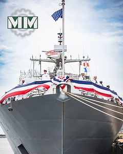 1.9M views · 28K reactions | Lockheed Martin launched the fifth Littoral Combat Ship, USS Milwaukee, with a formal christening ceremony. | Military Mechanics | Facebook