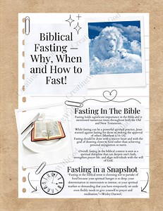 Biblical Fasting — Why, When and How to Fast!, Fasting and Praying, Spiritual Growth, Christian Fasting, Prayer, Bible Study, Fasting Guide - Etsy