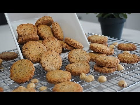Crunchy Hazelnut Cookies | No Butter No Oil Easy Cookie Recipe