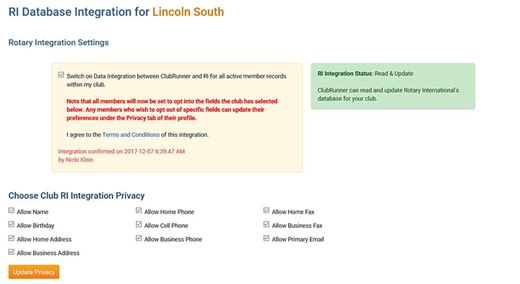 RI Integration | ClubRunner