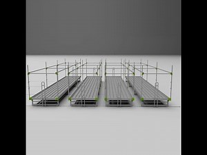 v-track rolling bench installation animation