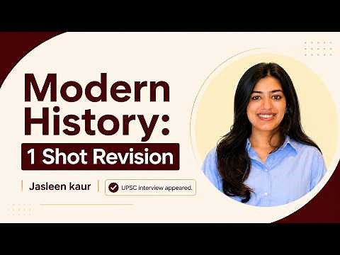 Modern History in ONE SHOT: 1498–1857 (Part 1) | UPSC 2026 | All PYQs Included