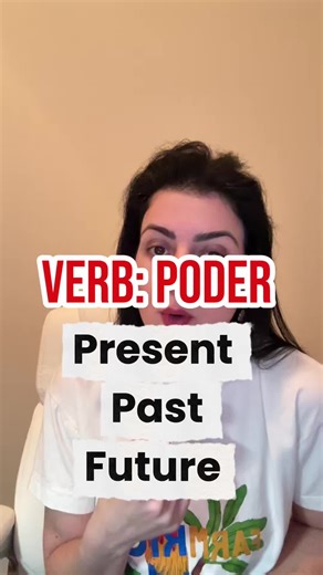 🇧🇷 Português: Vamos aprender o verbo PODER em português! 💬 ➡️ Eu posso ajudar agora. ➡️ Tu podes entrar agora. ➡️ Ele pode sair cedo. ➡️ Nós podemos começar agora. ➡️ Eles podem ajudar muito. ➡️ Você pode esperar aqui. ➡️ Vocês podem entrar agora. ➡️ A gente pode resolver isso. ✨ Agora é a sua vez! Escreva uma frase com o verbo PODER nos comentários. 👇 ⸻ 🇬🇧 English: Let’s learn the verb PODER (can / may / to be able to) in Portuguese! 💪 ➡️ I can help now. ➡️ You can enter now. ➡️ He can l