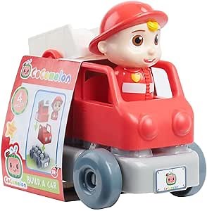 Cocomelon Build A Vehicle Playset, Includes 3 Vehicle Sets, Styles May Vary, Officially Licensed Kids Toys for Ages 18 Month by Just Play