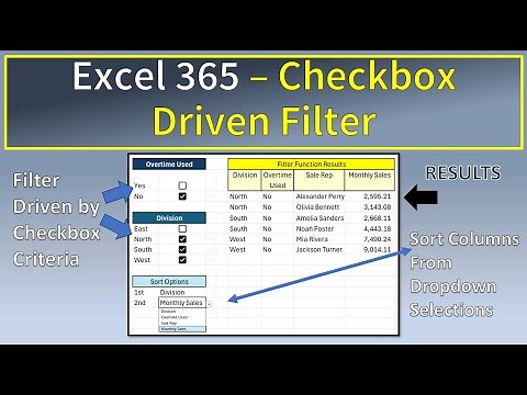 Excel Filter Controlled by Checkboxes