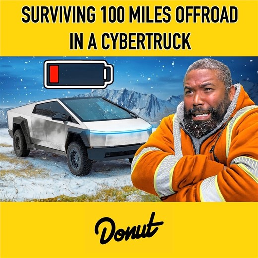 761K views · 7.2K reactions | We found out if the Cybertruck can survive an entire weekend of overlanding in freezing temperatures. | Donut Media | Facebook