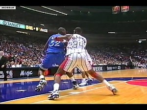 Shaq & Penny Battle Olajuwon & Drexler (Magic @ Rockets January 1996)