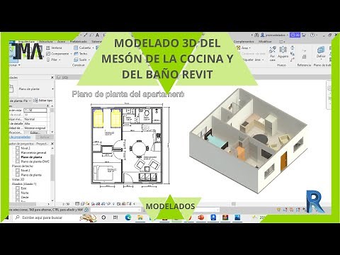 Revit-08-Proyecto01- Modelado 3D del mesón de la cocina y del baño en Revit