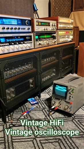 Vintage HiFi Vintage Oscilloscope #hifistereo #music #viral #shortvideo #short #shortsvideo #youtube