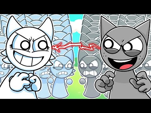 1000 WENDA vs 1000 GREY!?! Incredibox Sprunki Cartoon Animation