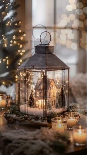 Cozy Christmas Lantern 🎄 Mini Village & Warm Holiday Glow