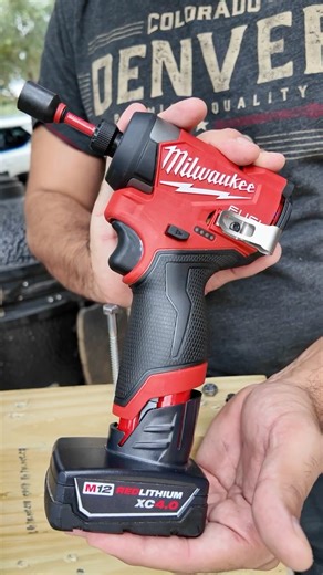 Milwaukee m12 fuel impact driver with 2.0 and 4.0 batteries. #shorts #viralshorts #milwaukeetools
