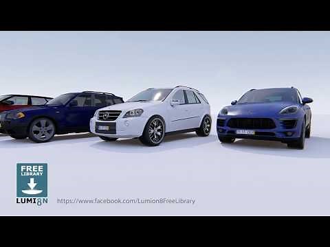 Five SUV Car Download to Lumion 8 Library