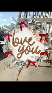 47K views · 176 reactions | Using some velvet ribbon from #hobbylobby as the cutest finishing touch on this #valentinesday #doorhanger! | Painted by Mandy | Facebook