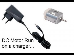 How to run a dc motor with mobile charger - homemade