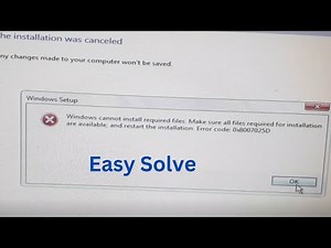 Windows cannot install requires file.Error code: 0x8007025D