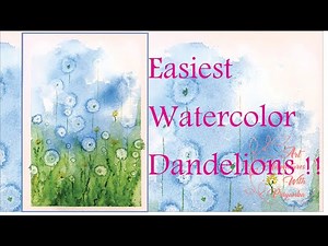 Watercolor texture painting for beginners | How to paint the easiest dandelions