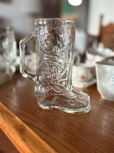 Vintage Western Cowboy Boot Drinking Glass With Handle, Country Glassware - Etsy