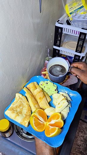 Crispy Fried Cassava & Egg Breakfast with Kachumbari