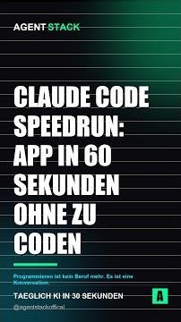 Claude Code Speedrun: App in 60 Sekunden ohne zu coden