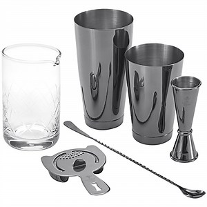 Barfly® M37131BK 5-Piece Black Cocktail Mixing Kit