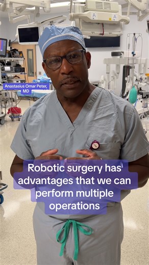 5.4K views · 88 reactions | Robotic surgery uses tiny instruments that perform like the human hand but are much more precise. Learn more about the advantages of robotic surgery with Dr. Anastasius Omar Peter. #roboticsurgery #robots #docanswers | UPMC Central Pa. | Facebook
