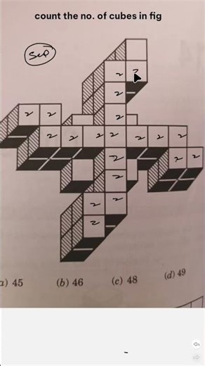 Cube Counting Challenge 3D Question #Reasoning #Shorts #Maths