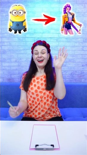 How to draw Rumi KPop Demon Hunters Minion #shorts