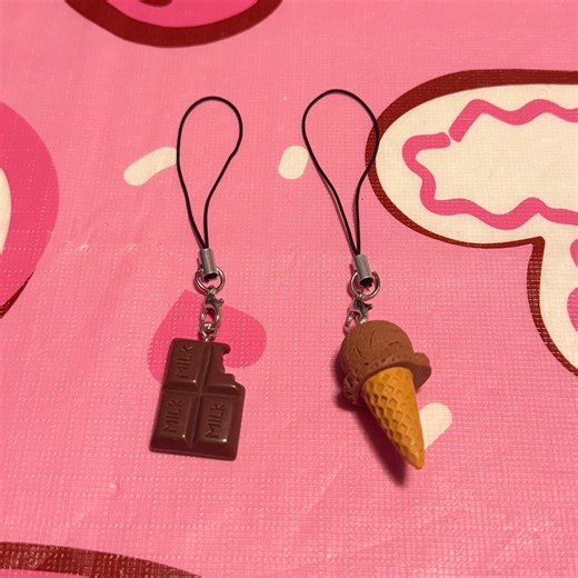 Chocolate Phone Charm | Chocolate Bar or Ice Cream Charm (1pc) - Etsy