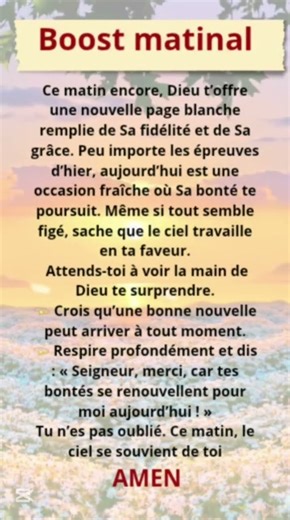 Boost matinal #motivation #motivationchrétienne