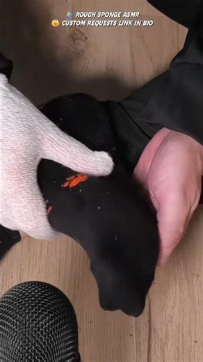 ASMR Rough Sponge & Glove Fabric Scratching on Socks 🧦