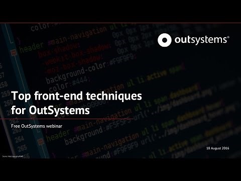 Top front-end techniques for OutSystems