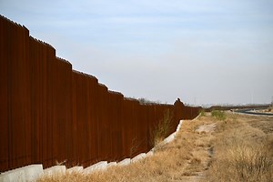 Donald Trump signs the Border Wall near Yuma, Arizona