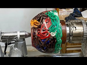 Woodturning - Plastic Chains in EPOXY Resin !