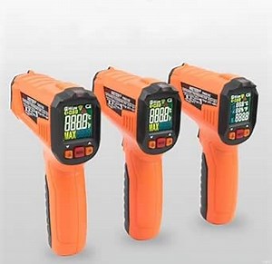 Infrared Thermometer PM6519 PM6519A/B/C Non-Contact Pyrometer Industrial Infrared Thermometers High Precision Laser Temperature Meter IR Thermometer Gun High Temperature Thermometer(PM6519)
