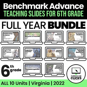 Benchmark Advance 6th Grade | YEARLONG BUNDLE | Google Slides™ Units 1–10